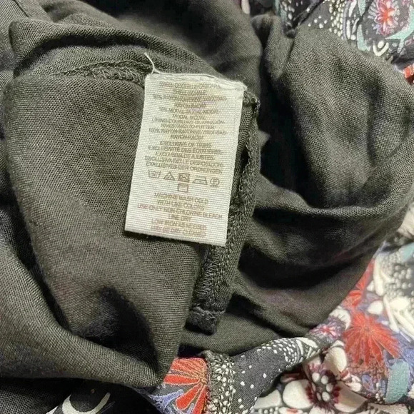 Free People Stealing Fire Printed Mini Dress Boho Bohemian Tassel Medium - Picture 7 of 10